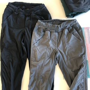 Two Lululemon On the Fly track pants Size 2